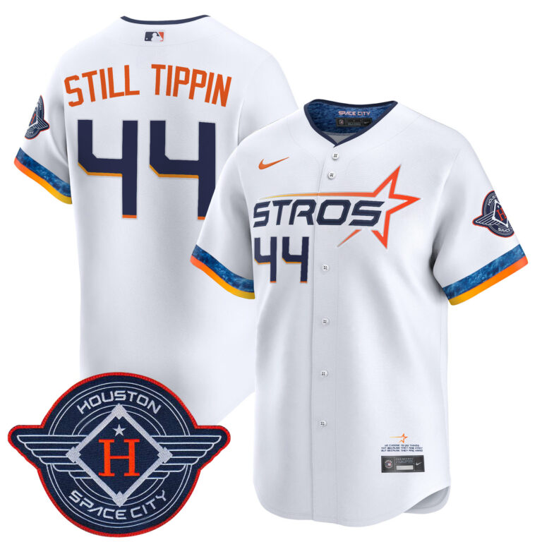 Men Houston Astros #44 Still Tippin white 2025 City Connect Vapor Limited Stitched Jersey